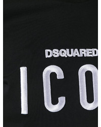 schwarzes T-shirt von Dsquared2