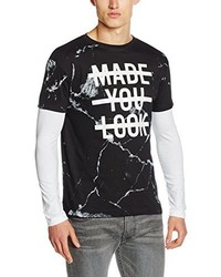 schwarzes T-shirt von Inside