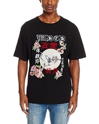 schwarzes T-shirt von Jaded London