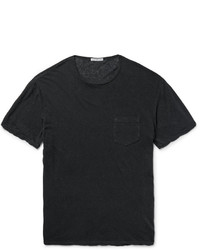 schwarzes T-shirt von James Perse