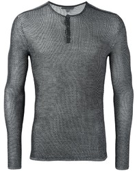 schwarzes T-shirt von John Varvatos