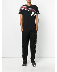 schwarzes T-shirt von Marcelo Burlon County of Milan