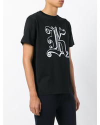 schwarzes T-shirt von Christopher Kane