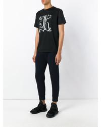 schwarzes T-shirt von Christopher Kane