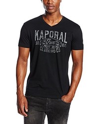 schwarzes T-shirt von Kaporal