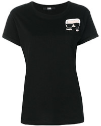 schwarzes T-shirt von Karl Lagerfeld