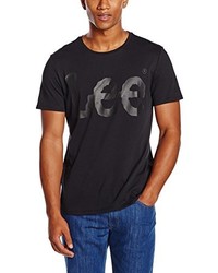schwarzes T-shirt von Lee