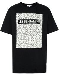 schwarzes T-shirt von Les Benjamins