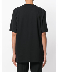 schwarzes T-shirt von MSGM