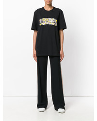 schwarzes T-shirt von MSGM