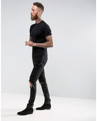 schwarzes T-shirt von Asos