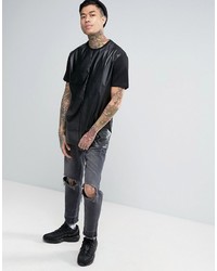 schwarzes T-shirt von Asos