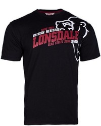 schwarzes T-shirt von Lonsdale