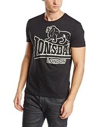 schwarzes T-shirt von Lonsdale