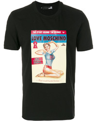 schwarzes T-shirt von Love Moschino
