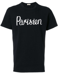 schwarzes T-shirt von MAISON KITSUNÉ