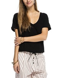 schwarzes T-shirt von Maison Scotch