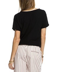 schwarzes T-shirt von Maison Scotch