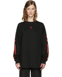 schwarzes T-shirt von Marcelo Burlon County of Milan