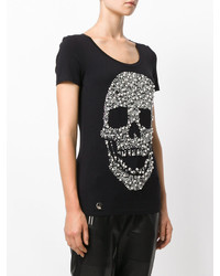 schwarzes T-shirt von Philipp Plein