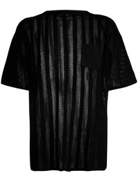 schwarzes T-shirt von MHI