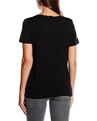 schwarzes T-shirt von Minimum