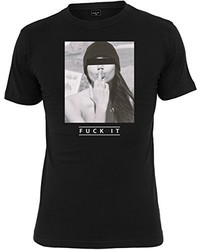 schwarzes T-shirt von Mister Tee