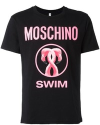 schwarzes T-shirt von Moschino