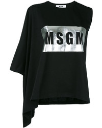 schwarzes T-shirt von MSGM