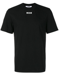 schwarzes T-shirt von MSGM