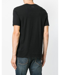 schwarzes T-shirt von John Varvatos