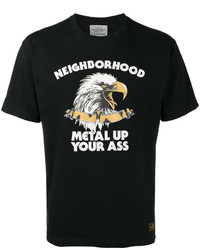schwarzes T-shirt von Neighborhood