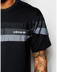 schwarzes T-shirt von adidas