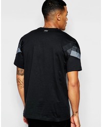 schwarzes T-shirt von adidas