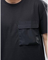 schwarzes T-shirt von adidas