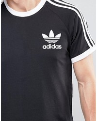 schwarzes T-shirt von adidas