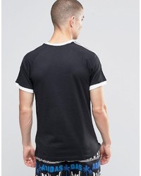 schwarzes T-shirt von adidas