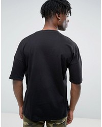 schwarzes T-shirt von Pull&Bear
