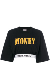 schwarzes T-shirt von Palm Angels