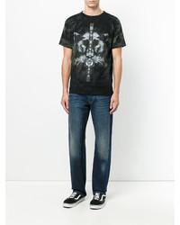 schwarzes T-shirt von Marcelo Burlon County of Milan