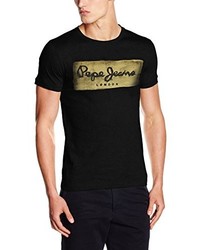 schwarzes T-shirt von Pepe Jeans