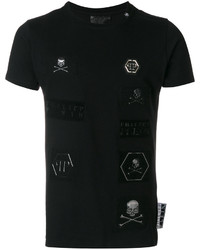 schwarzes T-shirt von Philipp Plein