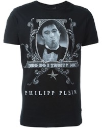 schwarzes T-shirt von Philipp Plein