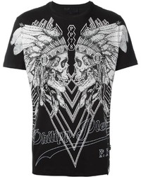 schwarzes T-shirt von Philipp Plein