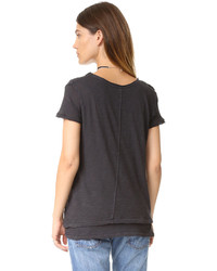 schwarzes T-shirt von Free People