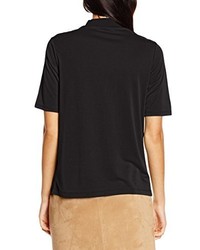 schwarzes T-shirt von Pieces