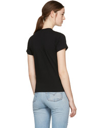 schwarzes T-shirt von Comme des Garcons