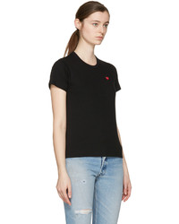 schwarzes T-shirt von Comme des Garcons