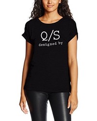 schwarzes T-shirt von Q/S designed by