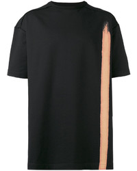 schwarzes T-shirt von Raf Simons